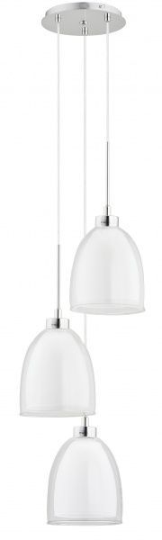 Люстра подвесная ALFA Ronda Plafon 3x60 Вт E27 белый 60141 