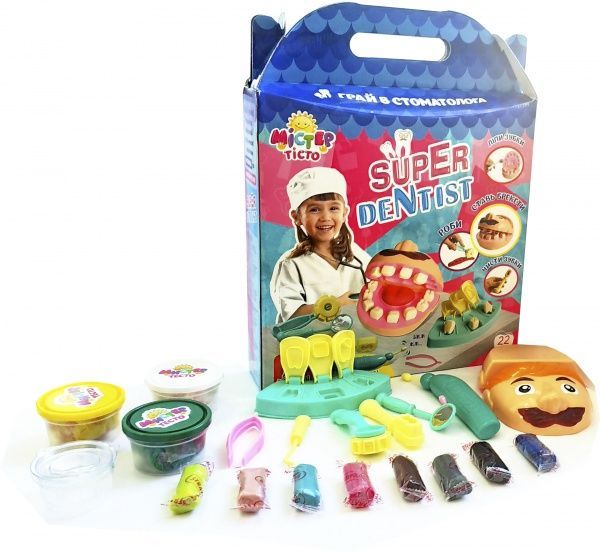 Набор для лепки Strateg Мистер тесто - super dentist