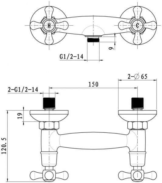 Смеситель для душа Mixxen Рома MXAL0353BR