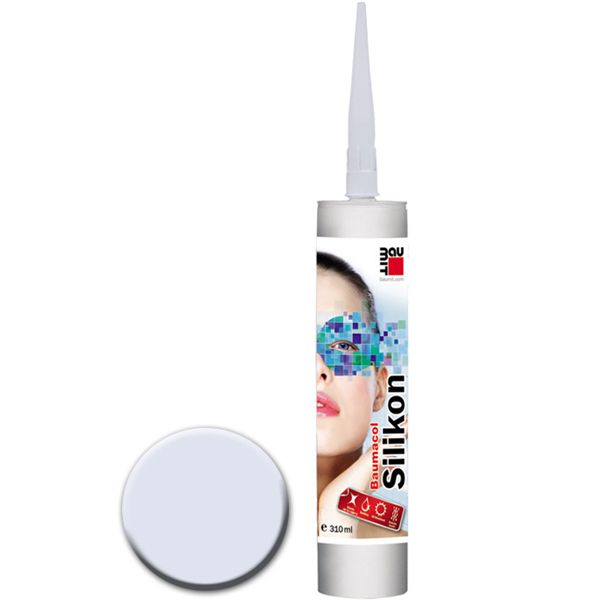 Герметик Baumit Baumaсol силиконовый санитарный 310 мл голубой