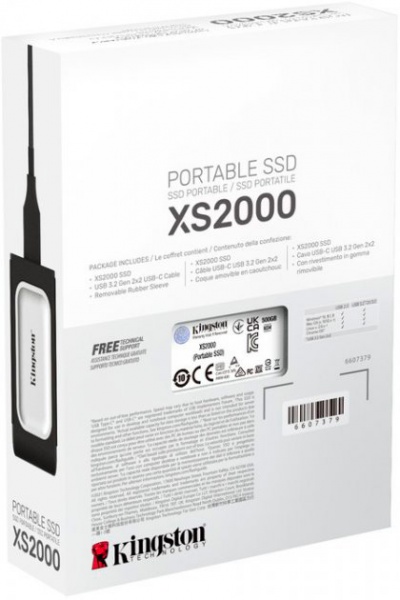 SSD-накопичувач Kingston XS2000 1000GB Portable USB Type-C 3D V-NAND (SXS2000/1000G) 