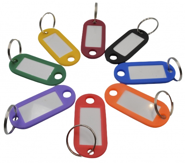 Брелок-бирка пластиковый для ключей с надписью (в ассортименте) KT-1201