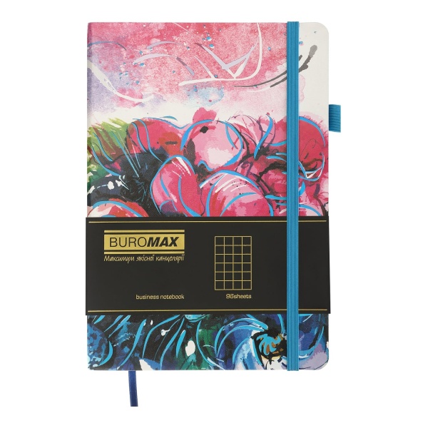 Блокнот недатированный Cherie А5 96 лист. клетка синий Buromax A5