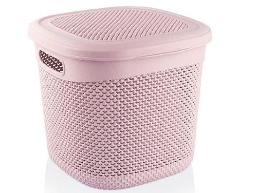 Корзина Ucsan Plastik DROP прямоугольная розовый 