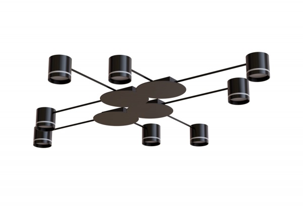 Люстра стельова Hopfen STARK CL-8/4-133 8xGX53 чорний 