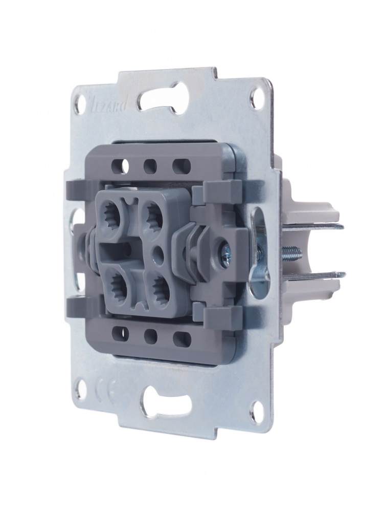 Выключатель перекрестный одноклавишный Lezard Vesna без подсветки белый 742-0288-107