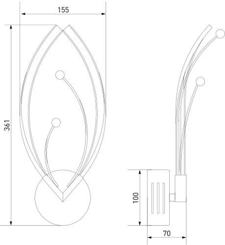 Бра Strotskis Fiona LED 12 Вт хром 90056/1 