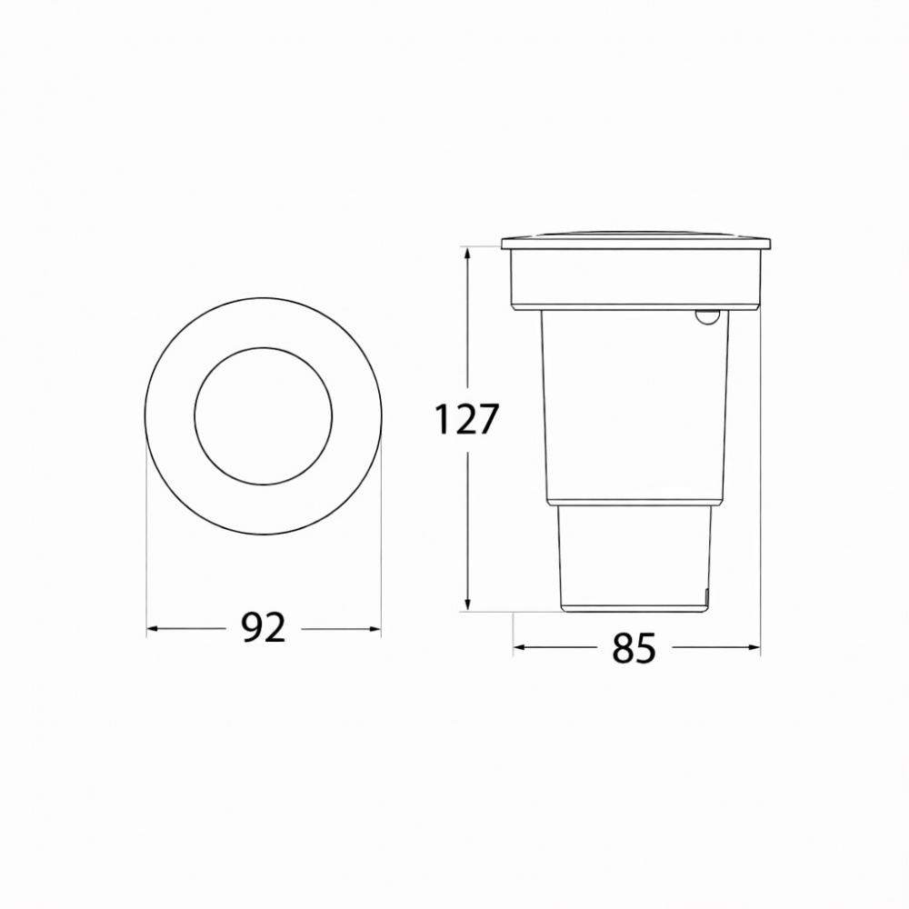 Светильник уличный встроенный FUMAGALLI CECI 90-3L CCT GU10 2,9 Вт IP67 черный