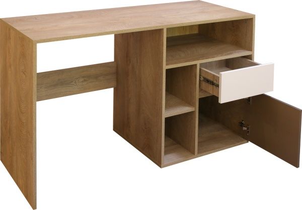 Стіл письмовий Accord Міто МІ 1 білий/дуб ендерейн/латте 