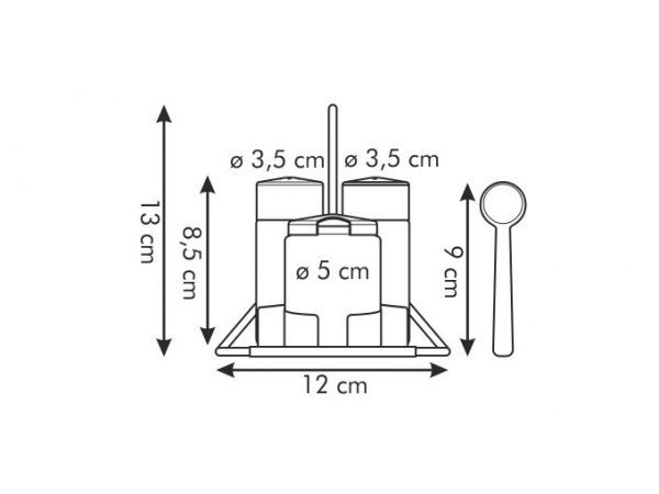 Набор для специй соуса и салфеток Club 650336
