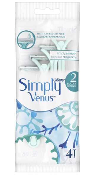 Станки одноразовые Gillette Venus Simply 2 4 шт.