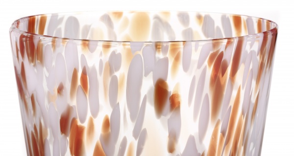 Ваза скляна Wrzesniak Glassworks Confetti опал 35 см червоний 