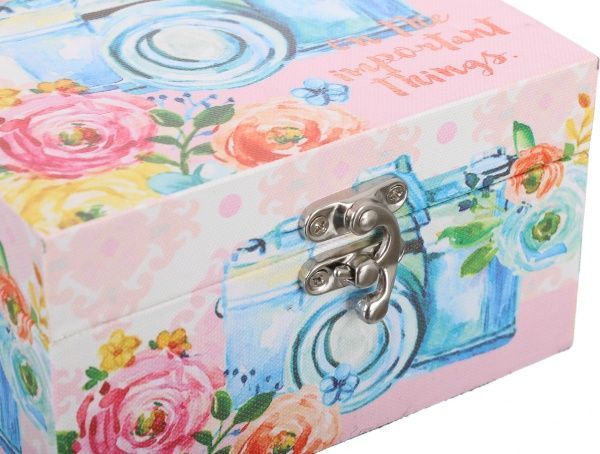 Скринька для прикрас Рожева фотокамера 14x15x8 см