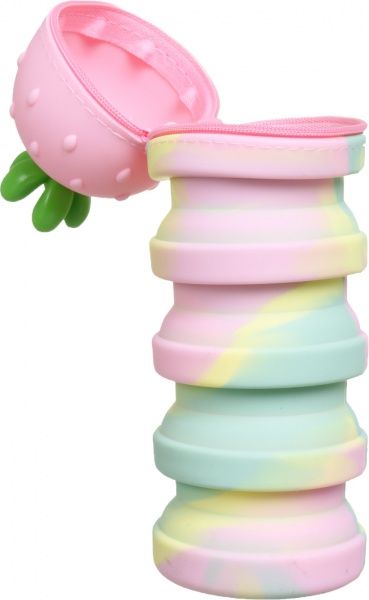 Пенал-тубус Клубника 11х6,5/19х6,5 см рожевий