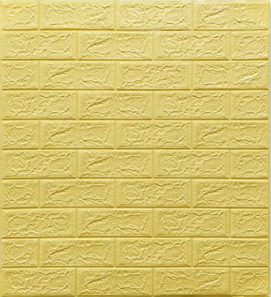 3D Панелі ПВХ самоклеюча цегла бежевий 0,539 кв.м