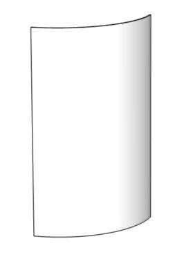 Стекло Грейд Пирилти 603х387 R под фасад МДФ R 713х522