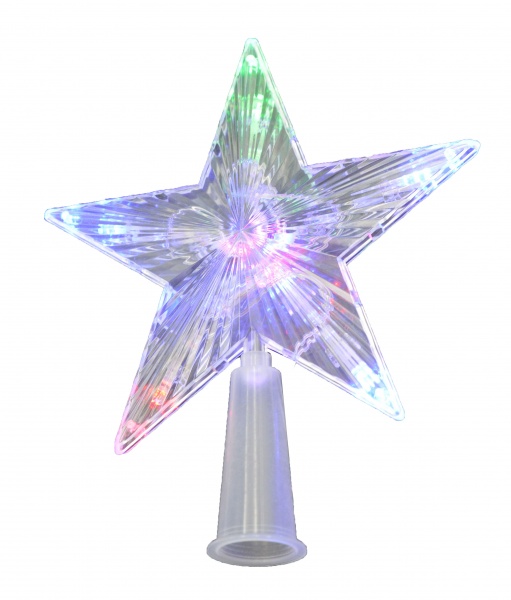 Верхівка для ялинки 10LED ламп глянцева білий 