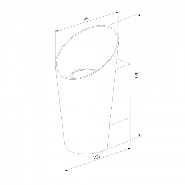 Светильник уличный настенный Strotskis LED 12 Вт белый 1539 TECHNO (білий) 