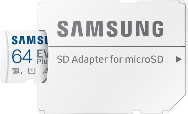 Карта памяти Samsung microSDXC 64 ГБ Class 10 (MB-MC64KA/RU) EVO Plus UHS-I + SD адаптер 