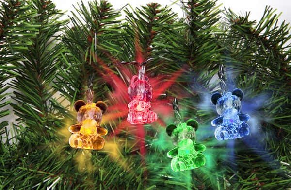 Электрогирлянда линейная SHLigts Мишки (LD030WW-BR) встроенный светодиод (LED) 30 ламп 2,4 м 