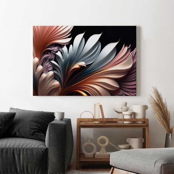 Картина на холсте Объемные листья 80x110 см WS Holst 1140420235 