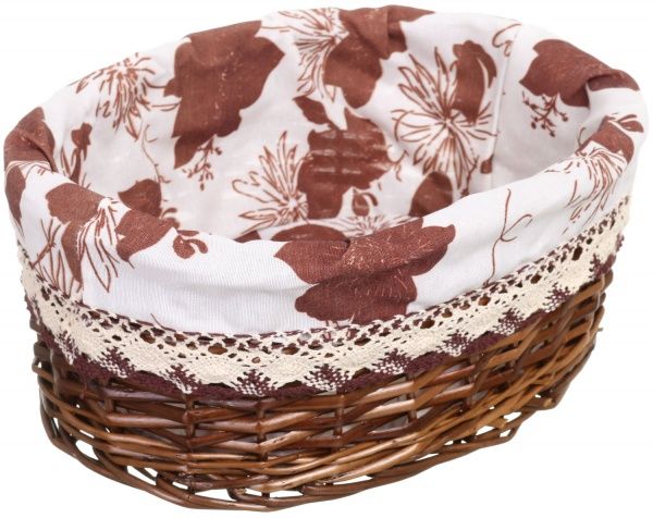 Кошик плетений з текстилем Tony Bridge Basket 34x26x14 см HQE18-4CD-4 
