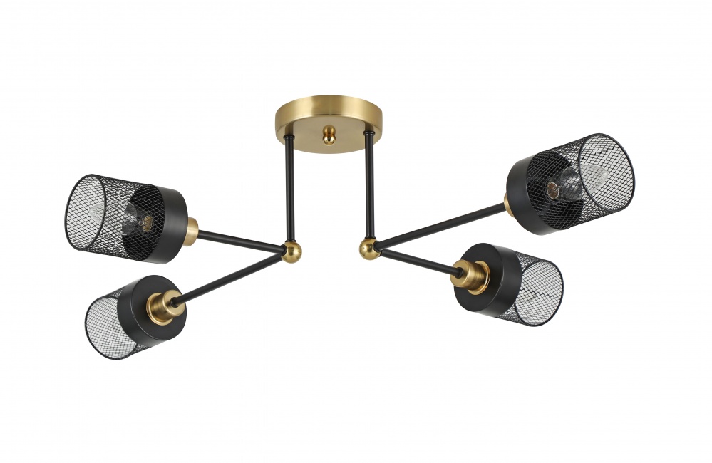 Люстра Sensio Ruan 4x40 Вт E14 черный с золотистым LS-74690/4B-E1440W