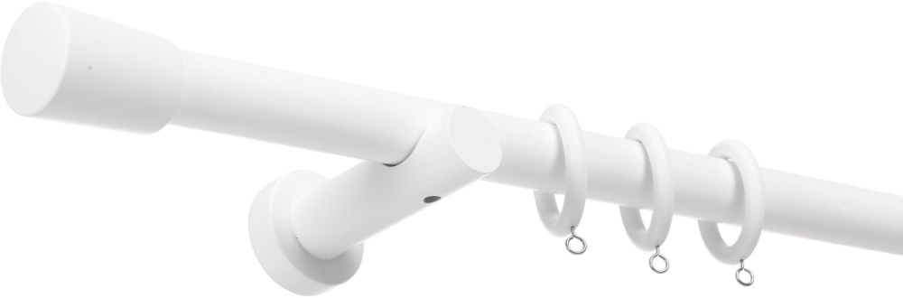 Карниз Vivendi одинарный укомплектованный d28 мм 240 см белый