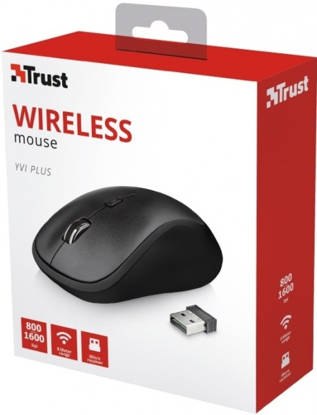 Мишка Trust Yvi plus wireless mouse black 