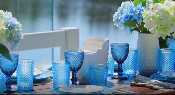 Стакан низкий Corn 290 мл голубой 290 мл 1 шт. Fiora 