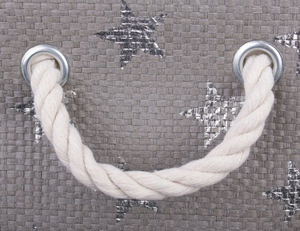 Кошик з ручками Stars 34х23х20 см сірий