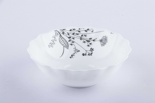 Салатник V-155BW черно-белое соцветие Wave 155 мм Vittora