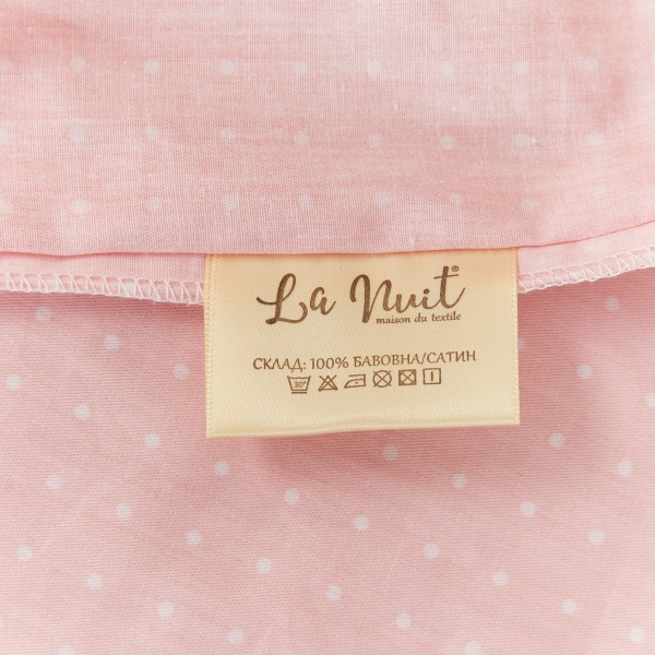 Комплект постельного белья Donuts 1,5 розовый с белым La Nuit 