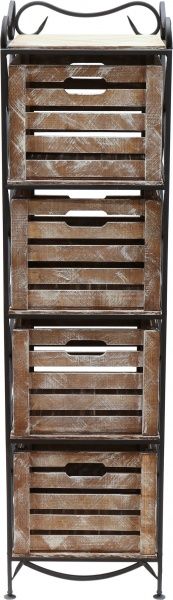 Этажерка Le-Puf с 4 ящиками 1300x360x360 мм черный