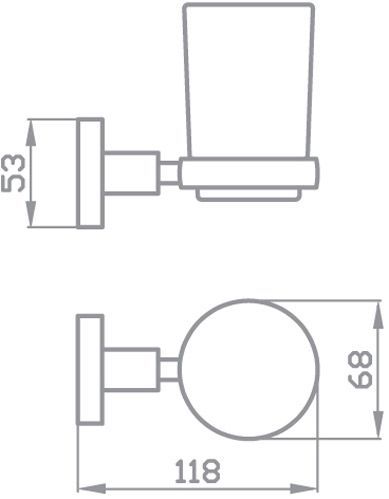 Стакан для зубных щеток Aqua Rodos Gloria 8121