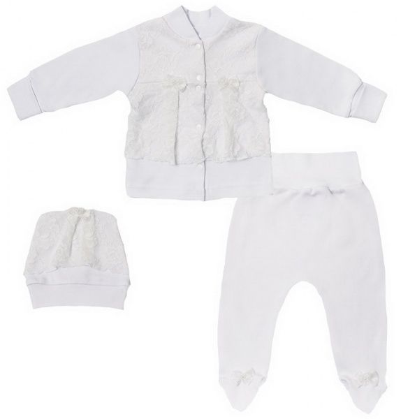 Комплект Габбі Кружевашка ясельний білий р.62 
