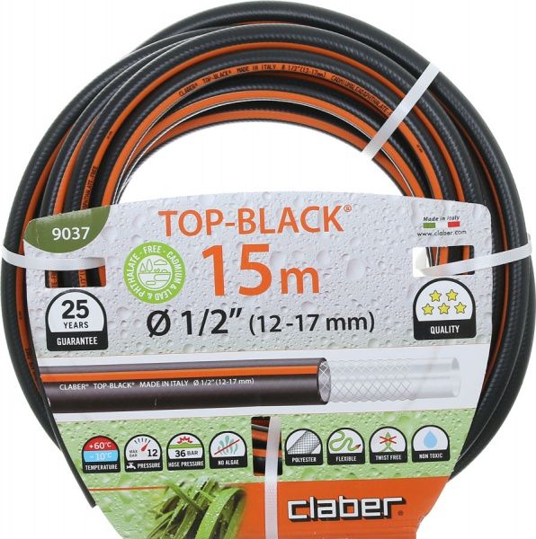 Шланг Claber 1/2” 15 м Top Black