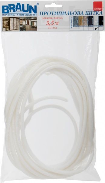 Пылезащитная щетка короткий ворс Schlegel 5,5 м 7,9x6 мм белый