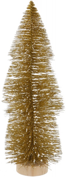 Елка декоративная настольная золотая 15x40 см