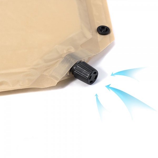 Каремат надувной Naturehike с подушкой NH15Q002-D, 25мм, желтый