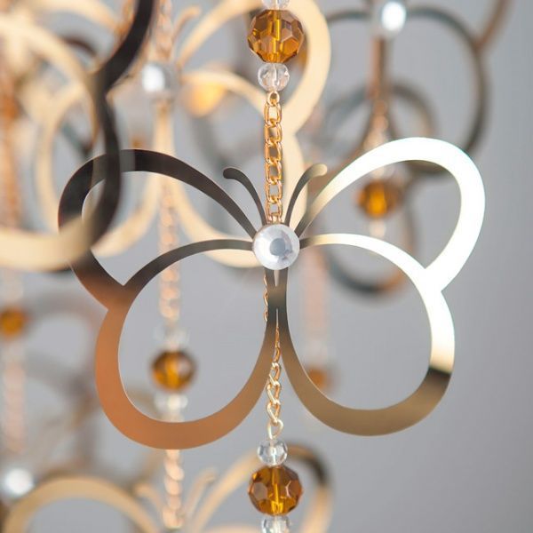 Люстра подвесная Strotskis Papillon 4x40 Вт E14 белый/золото 288/4