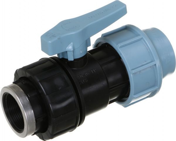 Кран кульовий Unidelta ПЕ труб d50x1 1/2 ВР