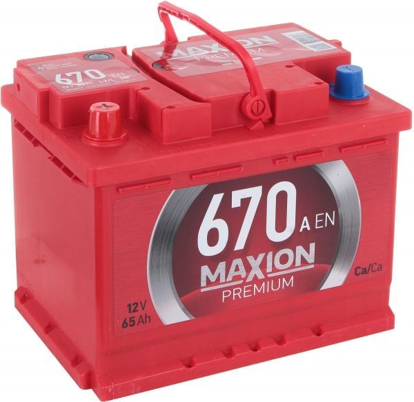 Аккумулятор автомобильный MAXION Premium 6СТ - 65 А2 670 L 65А 12 B «+» слева
