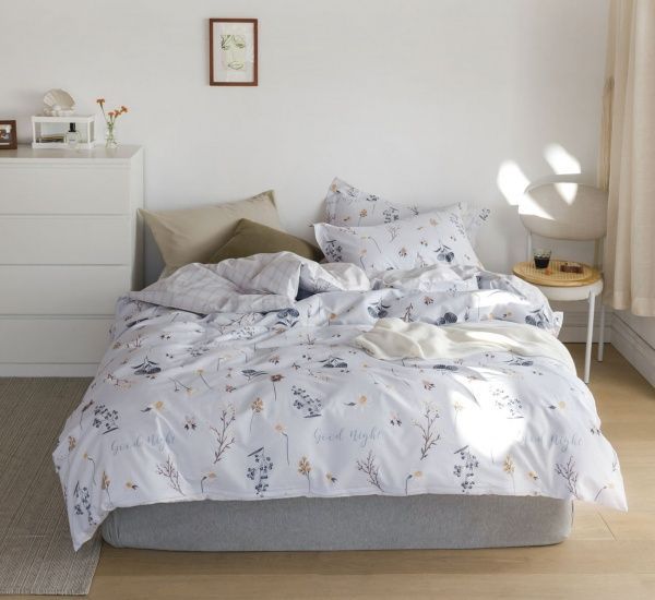 Комплект постельного белья Silver blossom двуспальный разноцветный принт La Nuit 