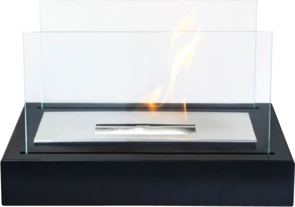 Біокамін FOCO FIRE 220х355х180 мм з склом чорний