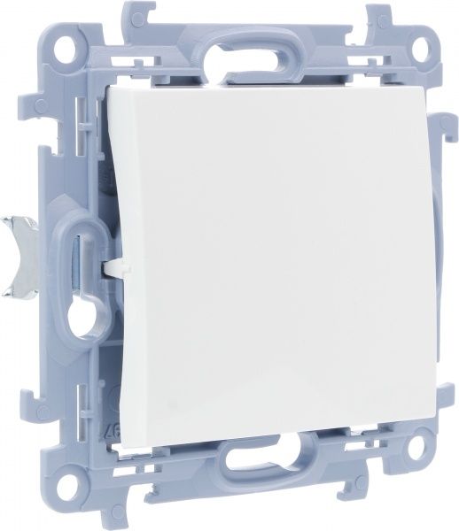 Выключатель одноклавишный Simon 10 без подсветки 10 А 250В белый CW1.01/11