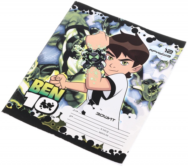 Зошит шкільний уф-лак 12 аркушів у лінійку в асортименті Мрії збуваються