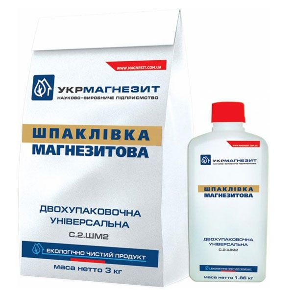 Шпаклевка УКРМАГНЕЗИТ С.2.ШМ2 магнезитовая 4,86 кг