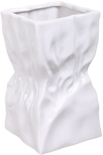 Ваза керамічна біла Squeezed 13х23 см