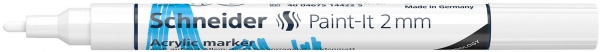 Маркер акриловый Schneider Paint-it 310 2 мм S120149 белый 